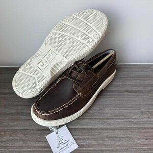 Sperry Top-Sider Billfish Plushwave 3 Eye Brown Boat Shoes Men's Size Wide 9 W